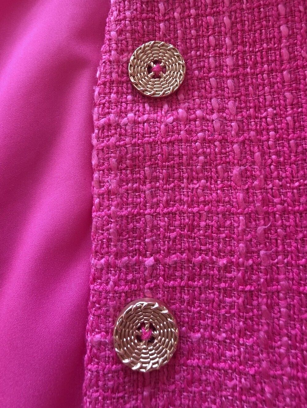 Shop The Mint Sleeveless Hot Pink Tweed Romper Size X-Large - Picture 7 of 13